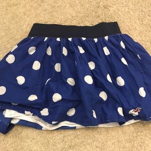 hollister polka dot mini skirt